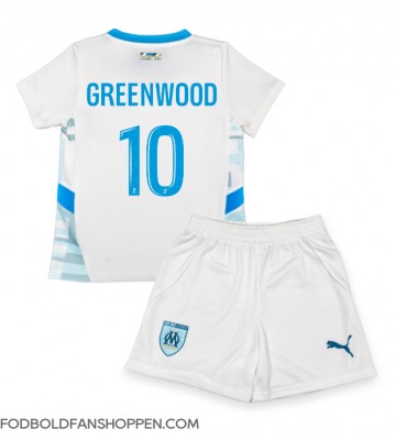 Olympique de Marseille Mason Greenwood #10 Hjemmebanetrøje Børn 2024-25 Kortærmet (+ Korte bukser)